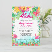 Aloha Baby shower tropical Luau Invitation (Debout devant)