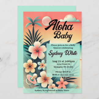 Aloha Baby shower Uitnodiging