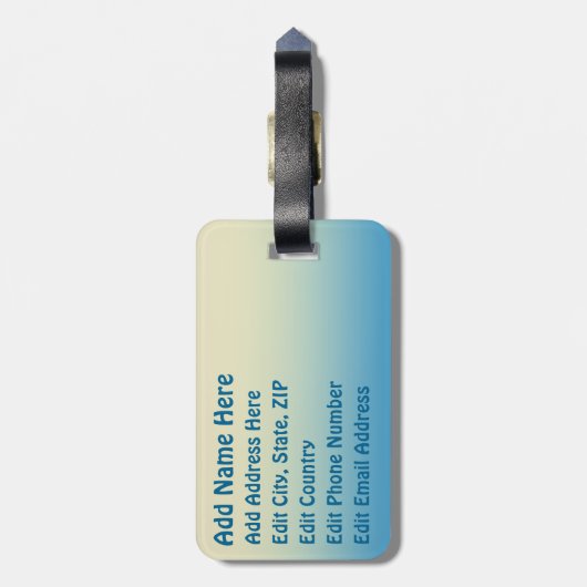 Aloha! Bagagelabel (Achterkant verticaal)