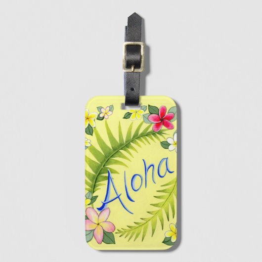 Aloha Bagagelabel - Tropisch Label (Voorkant (verticaal))