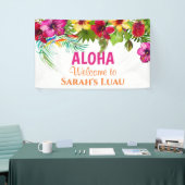 Aloha bannière tropicale de partie de Luau (Salon professionnel)