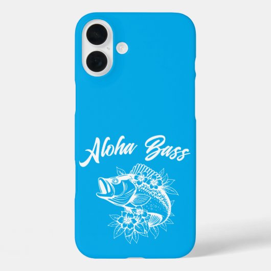 Aloha Bass Hawaiian Light Blue Case-Mate iPhone Case (Achterkant)
