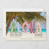 Aloha Beach Destination Wedding Photo Save The Date (Voorkant)