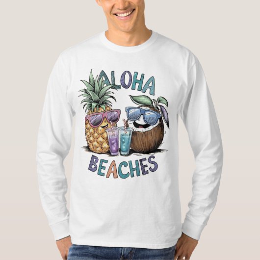 Aloha Beach T-shirt à manches longues pour hommes (Devant)