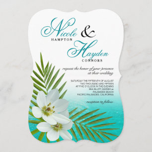 Aloha Beach Tropical Flowers Weddenschap Kaart