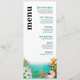 Aloha Beach Wedding Menu Plumeria Frangipani