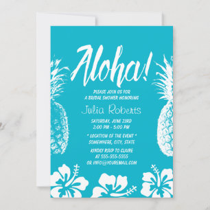 Aloha Beach Wedding Vrijgezellenfeest Pineappel Kaart