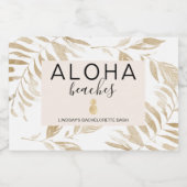 Aloha Beaches Bachelorette Sparkling Wijnetiket (Enkel label)