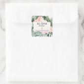 Aloha Beaches Bachelorette Vierkante Sticker (Tas)