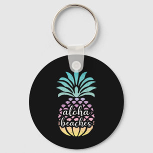 Aloha Beaches Hawaii Hawaiian Pineapple Cute Beach Sleutelhanger