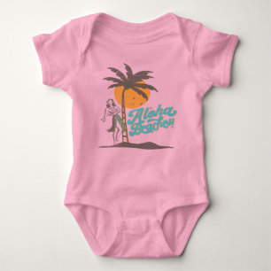 Aloha Beaches Hula Girl Hawaii Hawaiian Retro Romper