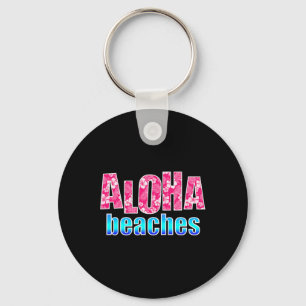 Aloha Beaches Pink Hibiscus Flower Hawaii Hawaï Sleutelhanger