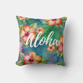 Aloha beautiful hibiscus flower pattern Hawaii  Kussen