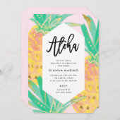 Aloha Birthday Uitnodiging (Voorkant / Achterkant)