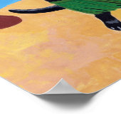 Aloha Black Labrador Artwork Poster (Hoek)