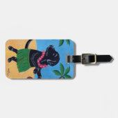 Aloha Black Labrador Painting Bagagelabel (Voorkant horizontaal)