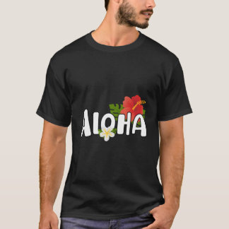 Aloha Bloem Hawaïaans Print Aloha Hawaii T-shirt