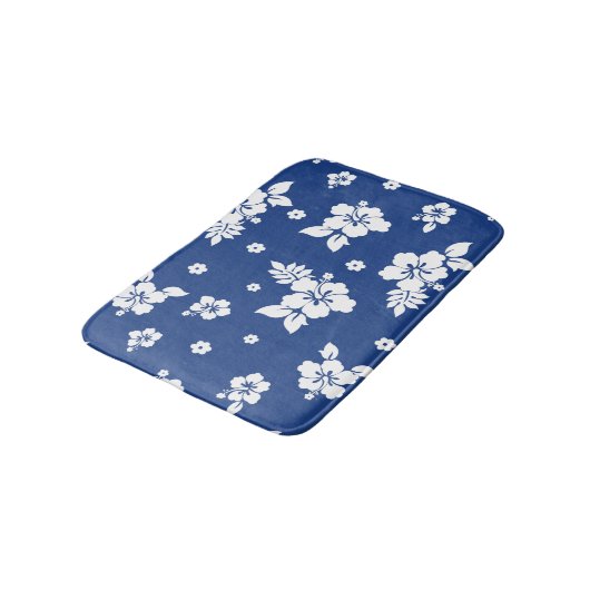 Aloha Blue Classic Hawaiian Seamless Pattern Badmat (Gekanteld)