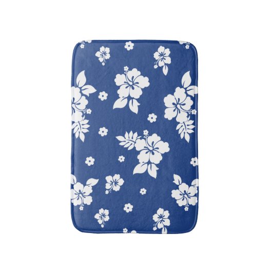 Aloha Blue Classic Hawaiian Seamless Pattern Badmat (Voorkant Verticaal)