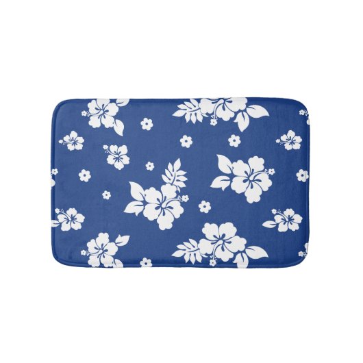 Aloha Blue Classic Hawaiian Seamless Pattern Badmat (Voorkant)