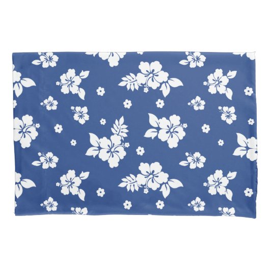 Aloha Blue Classic Hawaiian Seamless Pattern Kussensloop (Voorkant-Links)