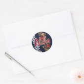 Aloha Blue Hawaiian Print Sticker (Envelop)