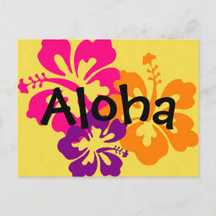 Aloha Bold Flowers Briefkaart