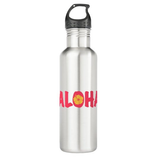 Aloha Bouteille d'eau en acier inoxydable (Devant)