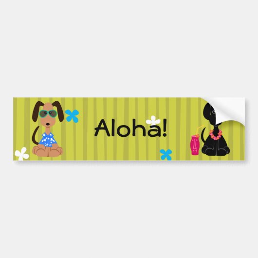 Aloha Bumpersticker (Voorkant)