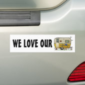 Aloha Camper Trailer Bumpersticker (Op auto)