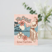 Aloha carte postale de la fille de danse (Debout devant)