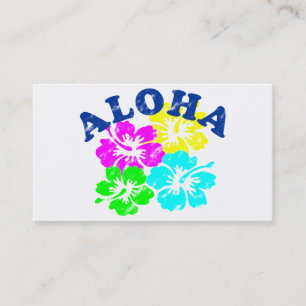 Aloha Cartes de visite Vintages Fleurs hawaïenne