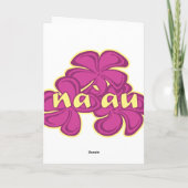 "Aloha cartes de voeux de miels" dans le fuchsia (Dos)