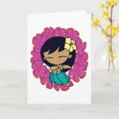 "Aloha cartes de voeux de miels" dans le fuchsia (Fleur jaune)