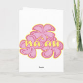 "Aloha cartes de voeux de miels" dans le rose (Dos)