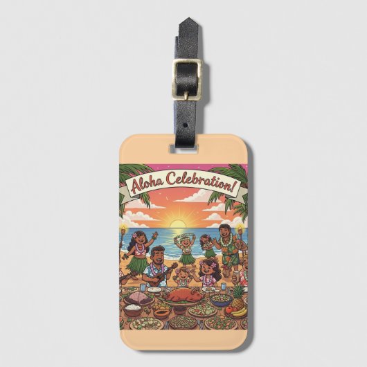 Aloha Celebration Bagagelabel (Voorkant (verticaal))