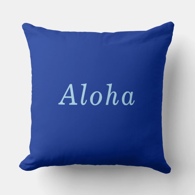 "Aloha" Cobalt & Blue comfy cozy Kussen (Voorkant)