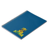Aloha Collection ananas Carnet Turquoise spirale (Côté gauche)