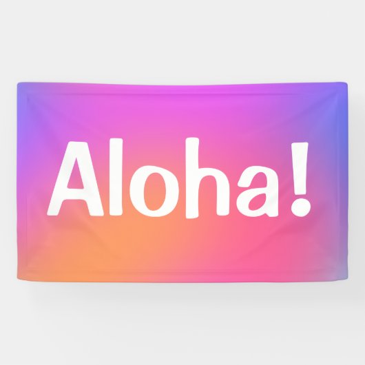 Aloha ! Coloris tropicaux Bannière Luau (Horizontal)