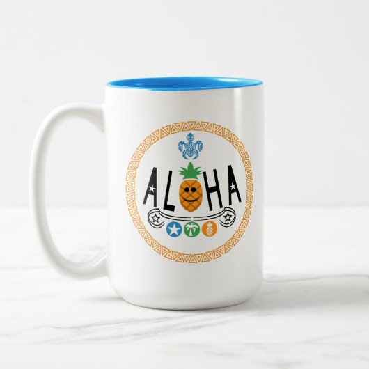 Aloha Conception ananas - Mug à deux tons (Gauche)