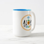 Aloha Conception ananas - Mug à deux tons (Devant droit)