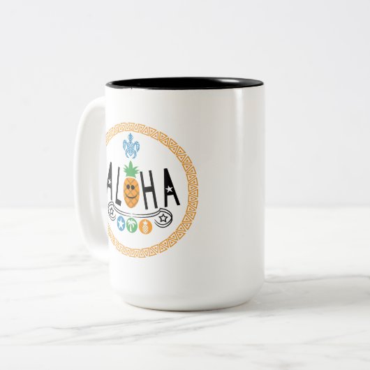 Aloha Conception ananas - Mug à deux tons (Devant gauche)
