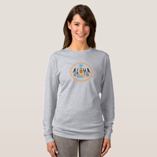 Aloha Conception ananas - T-shirt à manches longue (Devant entier)