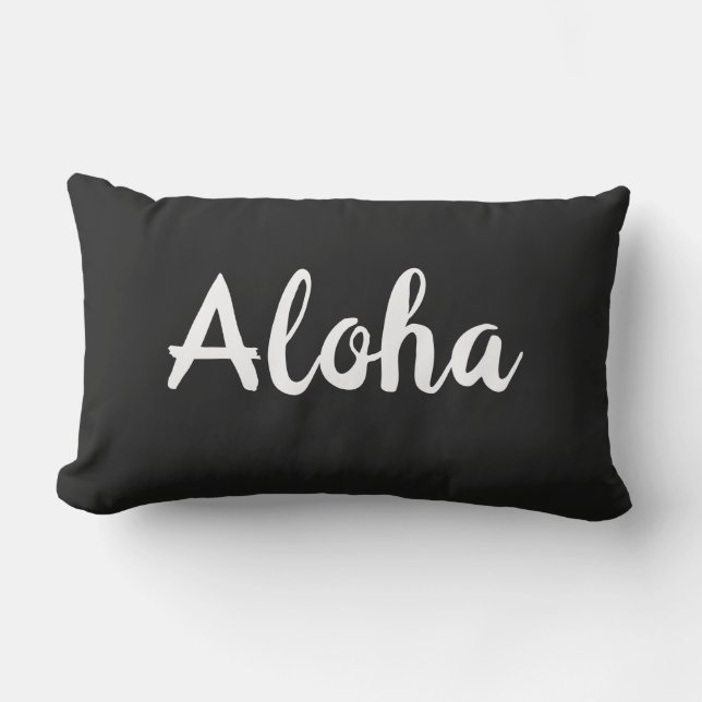 Aloha coussin de noir - extérieur (Recto)