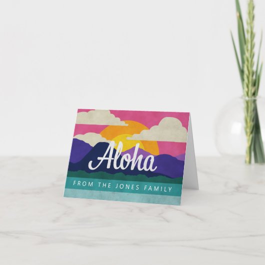 Aloha - Custom Note Card Kaart (Voorkant)