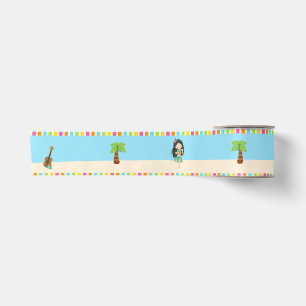 Aloha Cute Black Hair Girl Lint