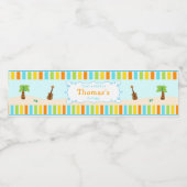 Aloha Cute Boy Waterfles Etiket (Enkel label)