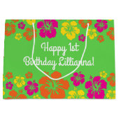 Aloha Cute Hawaiian 1e verjaardag Groot Cadeauzakje (Voorkant)