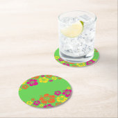 Aloha Cute Hawaiian Kind Birthday Party Ronde Kartonnen Onderzetter (Insitu)