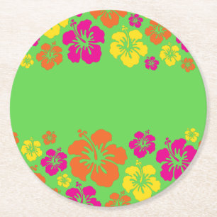 Aloha Cute Hawaiian Kind Birthday Party Ronde Kartonnen Onderzetter